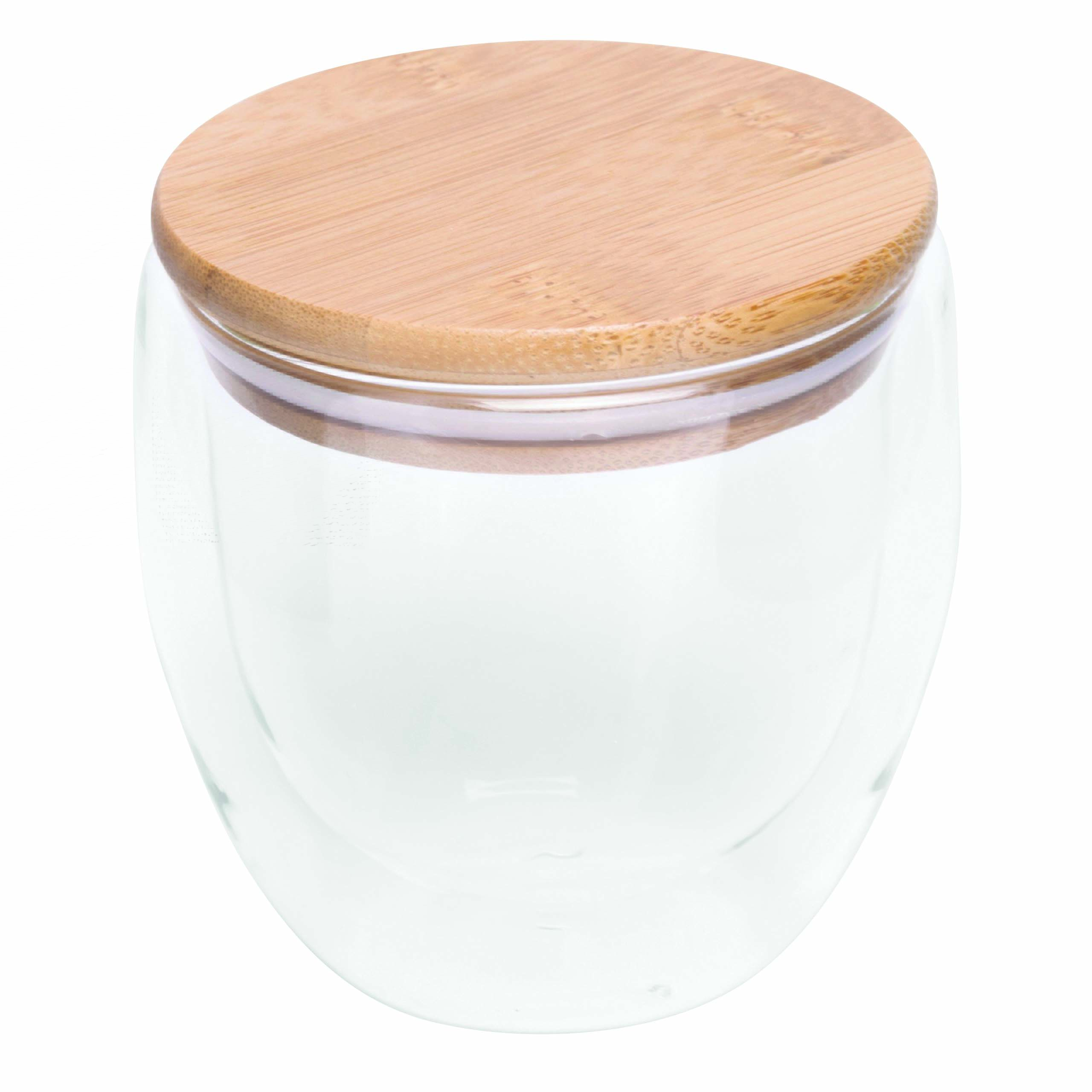 BAMBOO ART S - Bicchiere a doppia parete, capacità di circa 250 ml